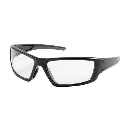 Pip Full Frame Safety Glasses with Black Frame, Clear Lens and Anti-Scratch / Anti-Fog Coating 250-47-0020